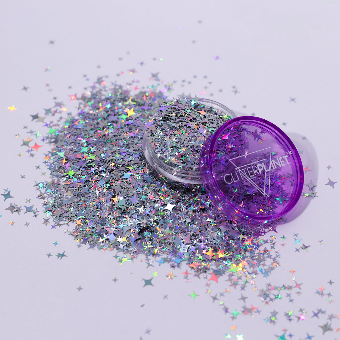 Silver Holographic Lens Flare Nail Glitter