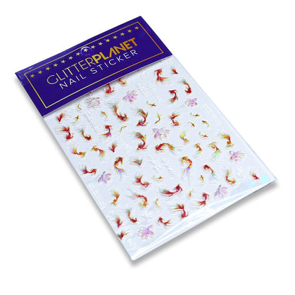 Gold Fish Nail Art Stickers