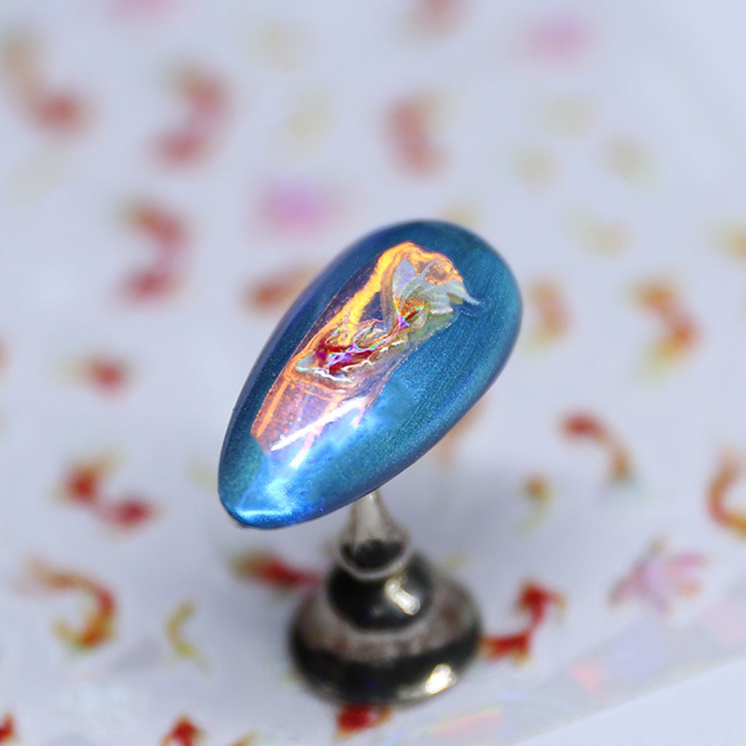 Gold Fish Nail Art Stickers