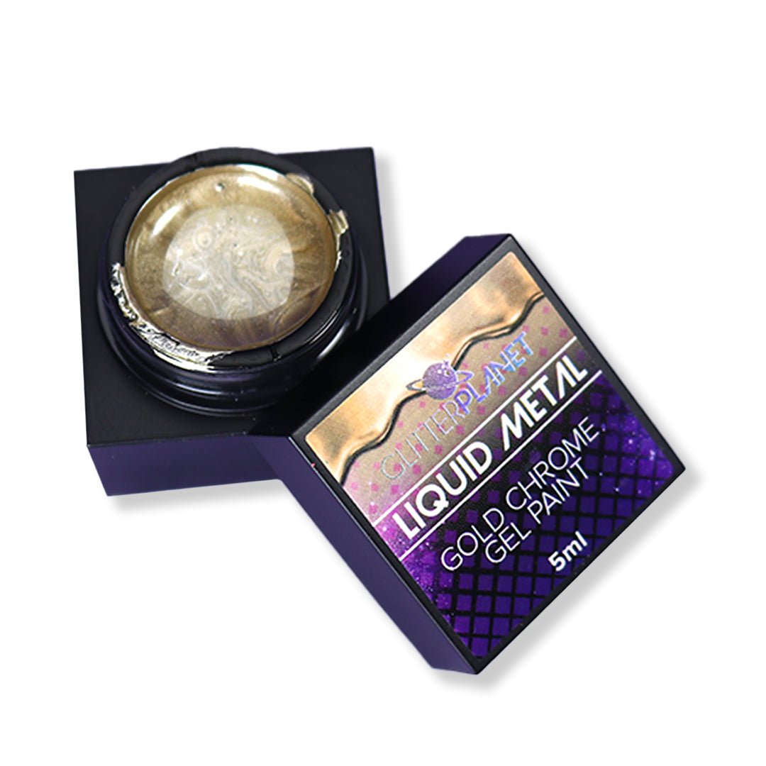 Gold Magic Chrome Liquid Metal Gel Paint | Glitter Planet