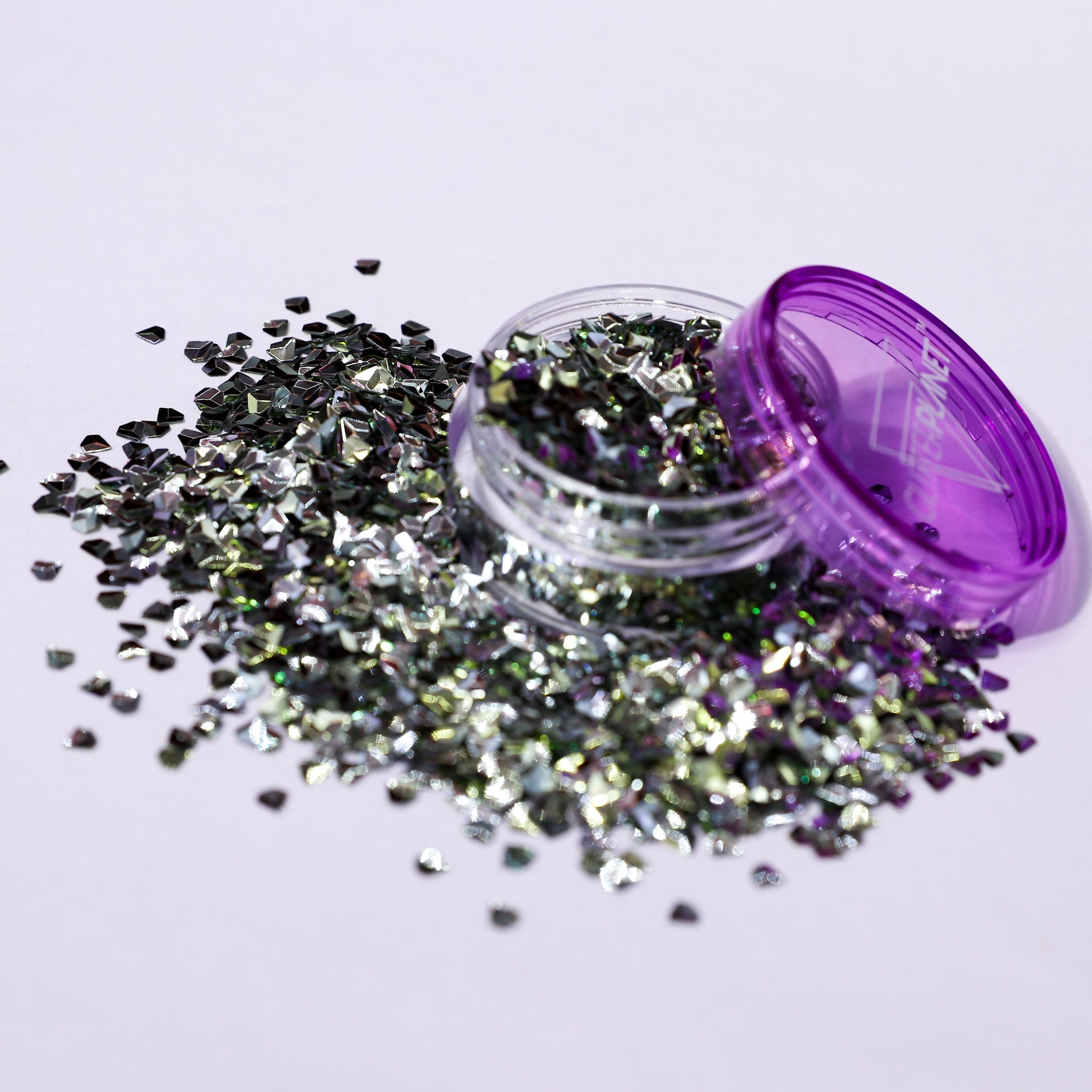 Gold Mine | Gold 3d Gem Nail Glitter in a pot on a white background