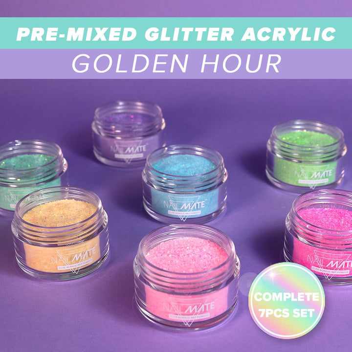 Golden Hour Pre-mixed Acrylic Powders Summer 2024