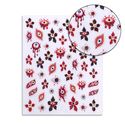Spooky Eyes Halloween Nail Art Sticker
