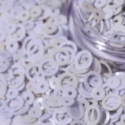 Halo | White Ring Nail Glitter