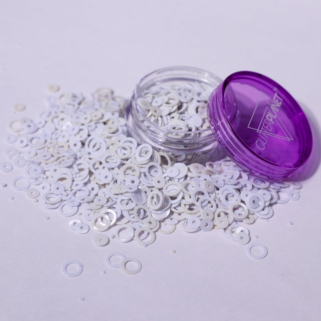 Halo | White Ring Nail Glitter