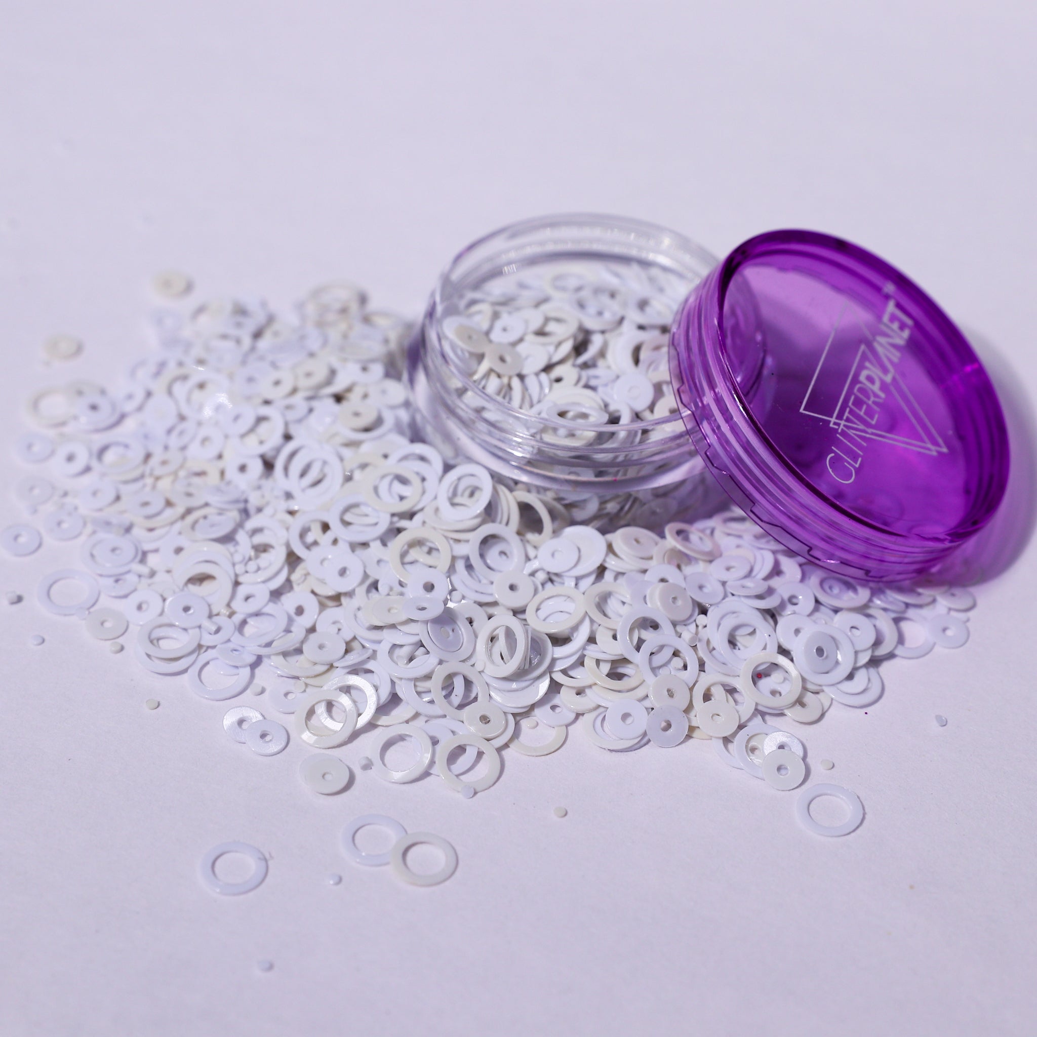 Halo | White Ring Nail Glitter