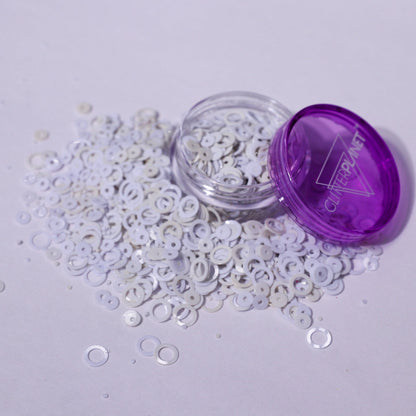 Halo | White Ring Nail Glitter