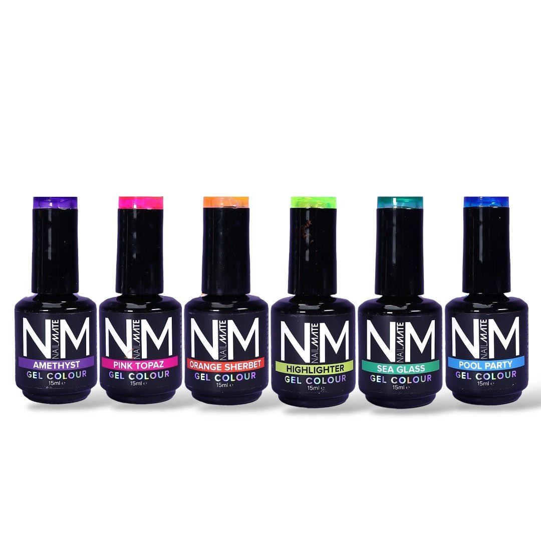 Hema Free Gel Polish Rainbow Stained Glass 6pcs Collection