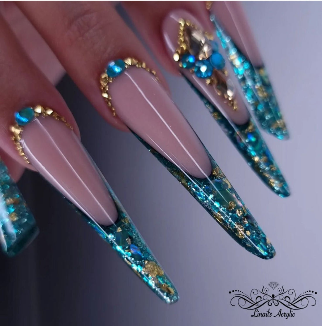 High Maintenance Teal Nail Art Glitter