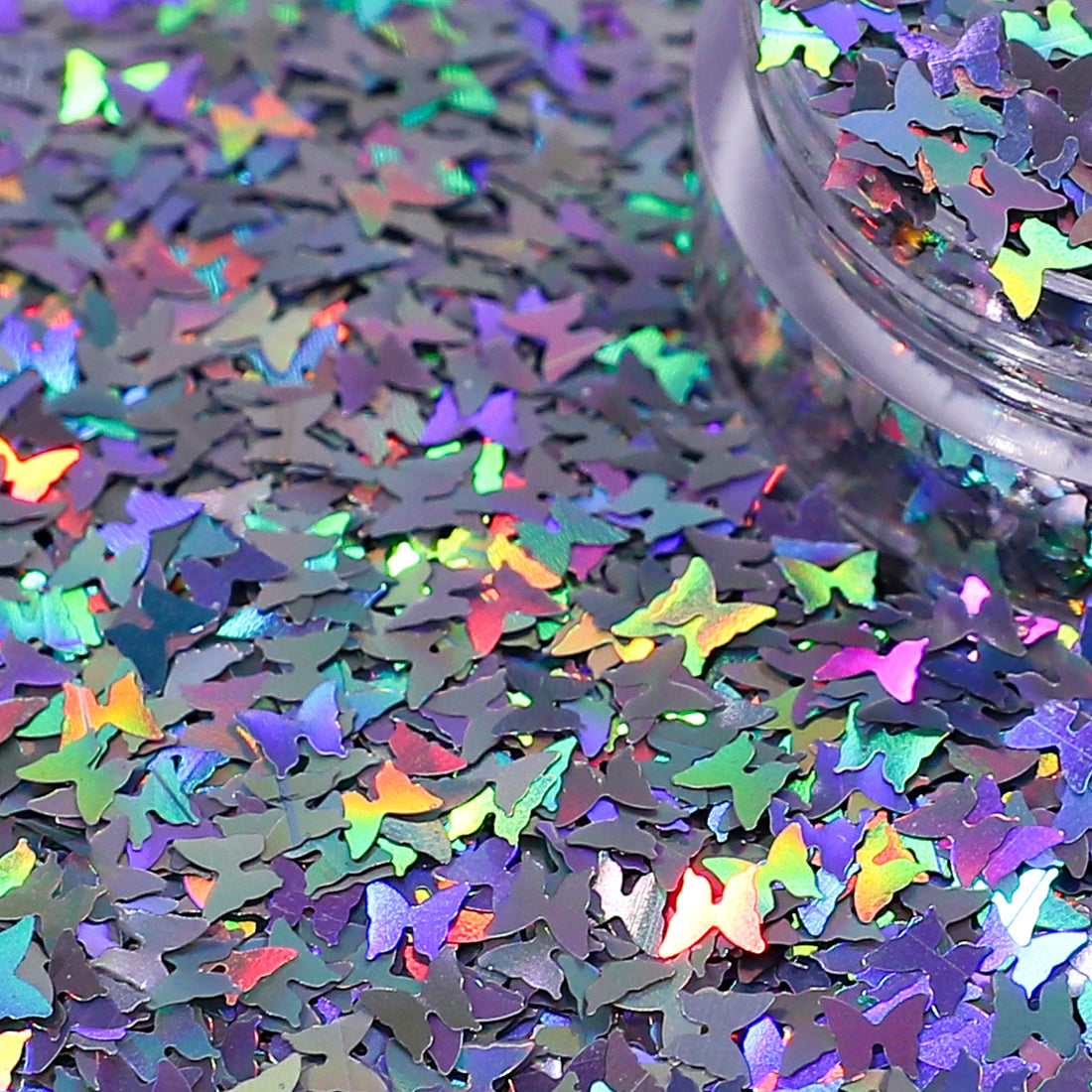 Holographic silver Butterfly Nail Glitter 5g