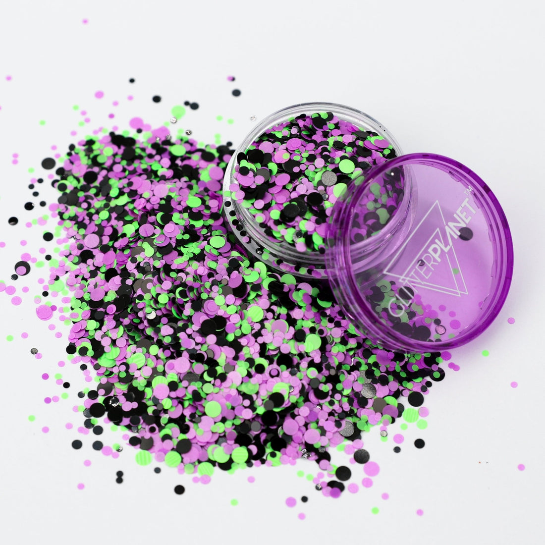 Hulk Purple, Green and Black Nail Glitter