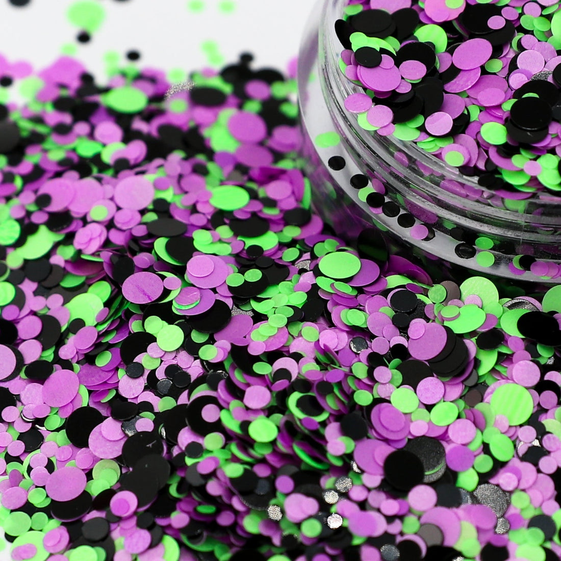 Hulk Purple, Green and Black Nail Glitter