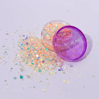 Iridescent Peach Dots 3g