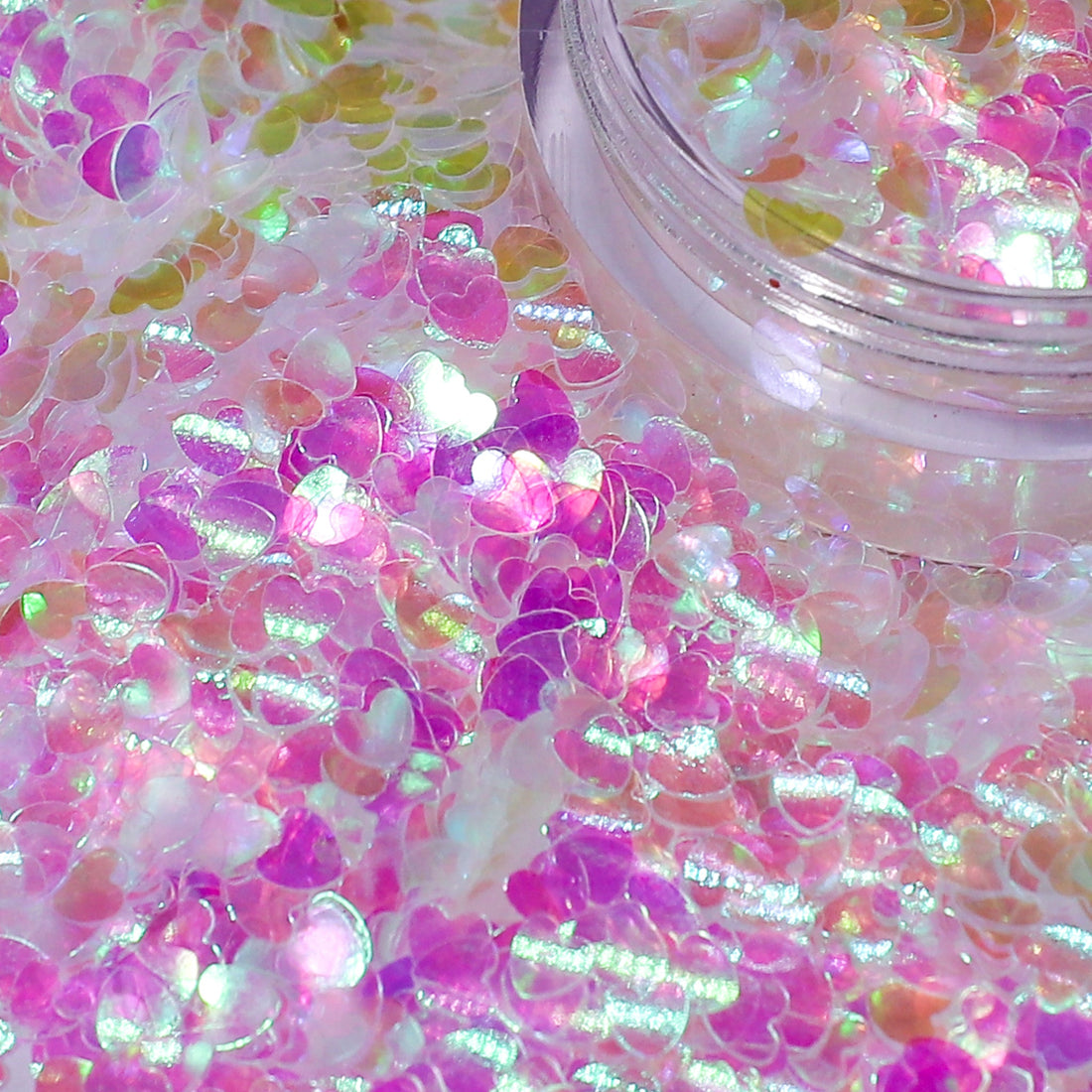 Loose Nail Glitter | Iridescent Hearts