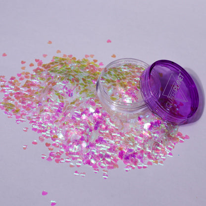 Loose Nail Glitter | Iridescent Hearts