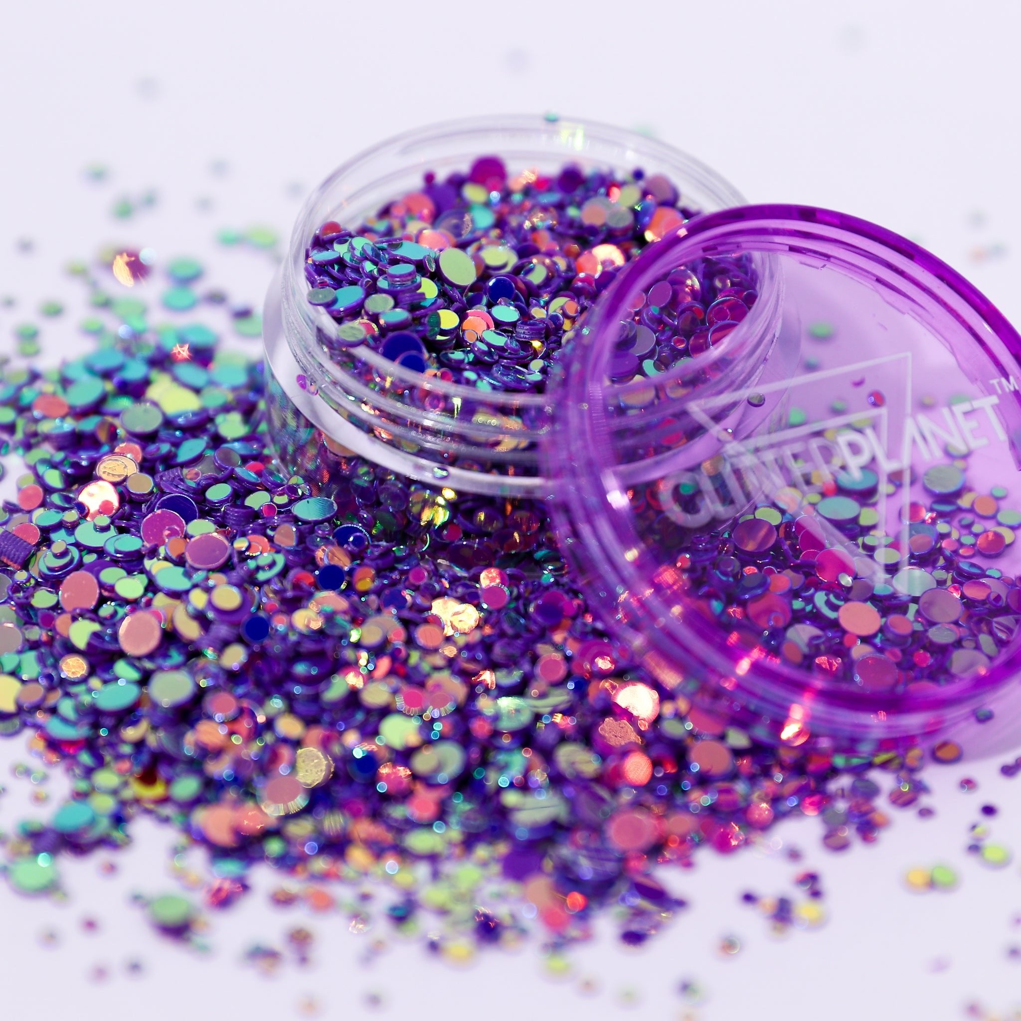 Loose Nail Glitter | Iridescent Purple Dots