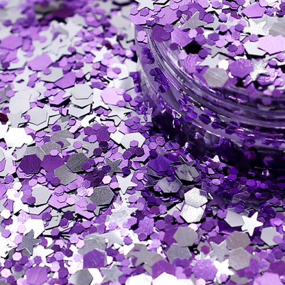 Loose Nail Glitter | Lavender Star