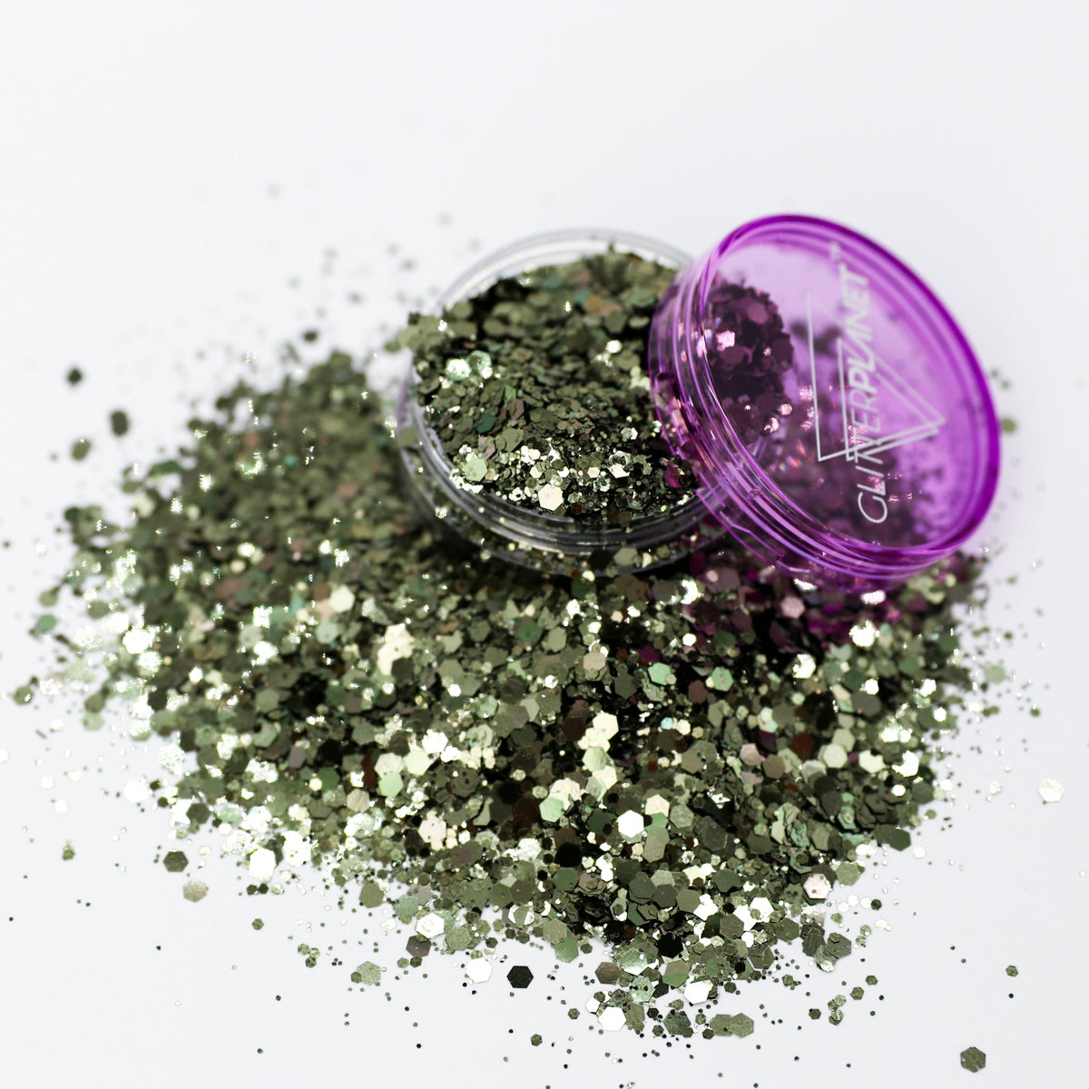 Loose Nail Glitter | Olive Green Chunky