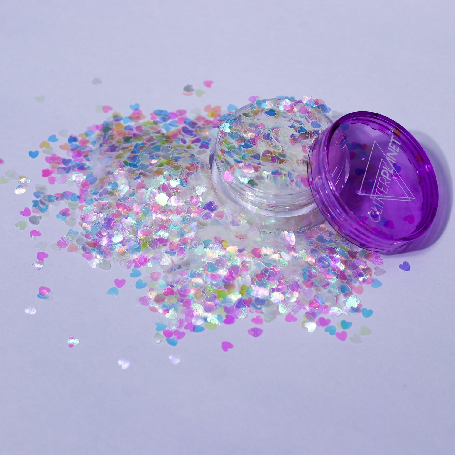 Loose Nail Glitter | Rainbow Hearts