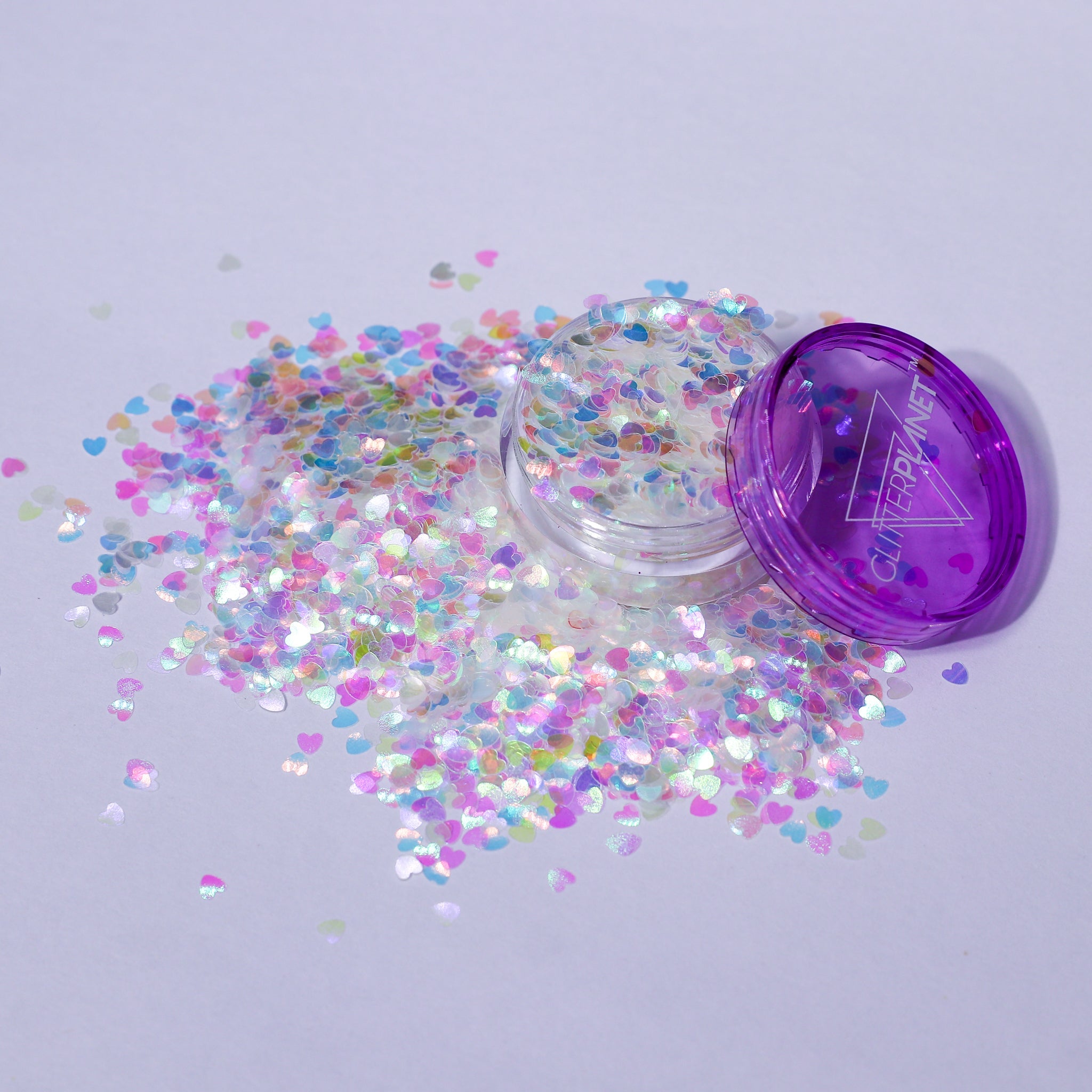 Loose Nail Glitter | Rainbow Hearts