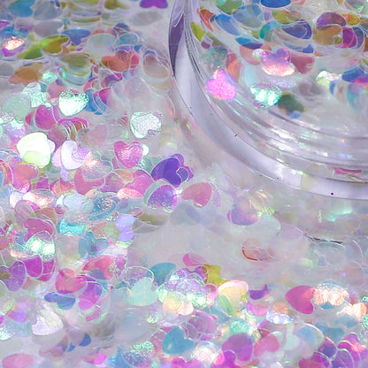 Loose Nail Glitter | Rainbow Hearts