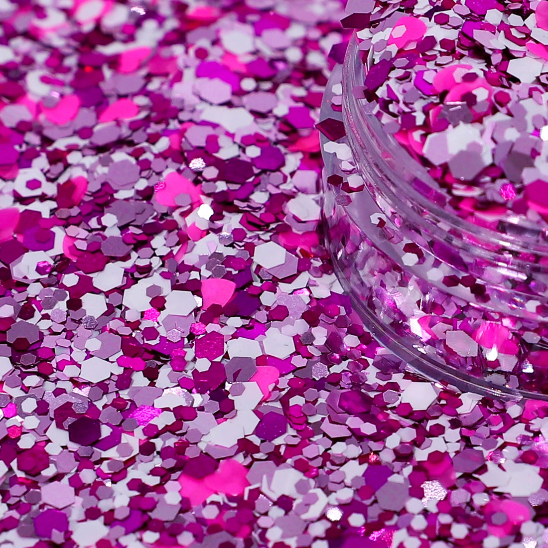 Love Struck Pink Metallic Nail Art Glitter