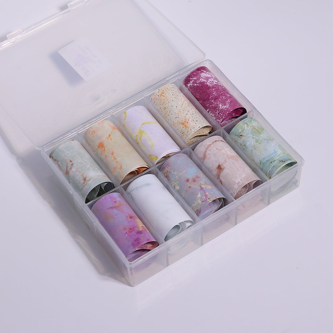 Marble Stone Nail Art foil Set 10pcs