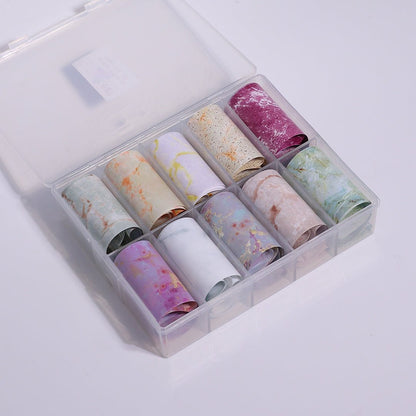 Marble Stone Nail Art foil Set 10pcs