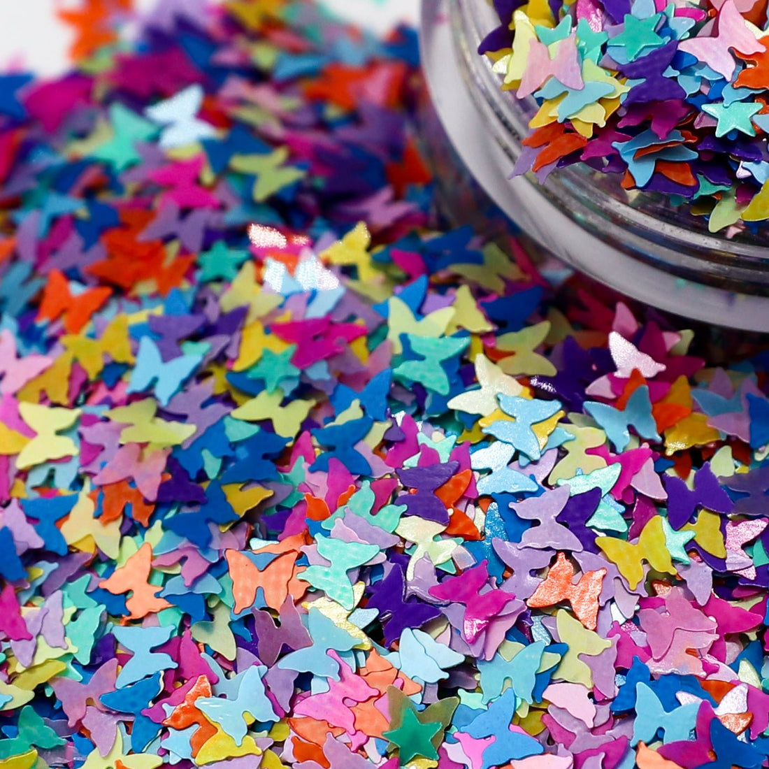Matte Delight Rainbow Butterfly Mix Nail Glitter