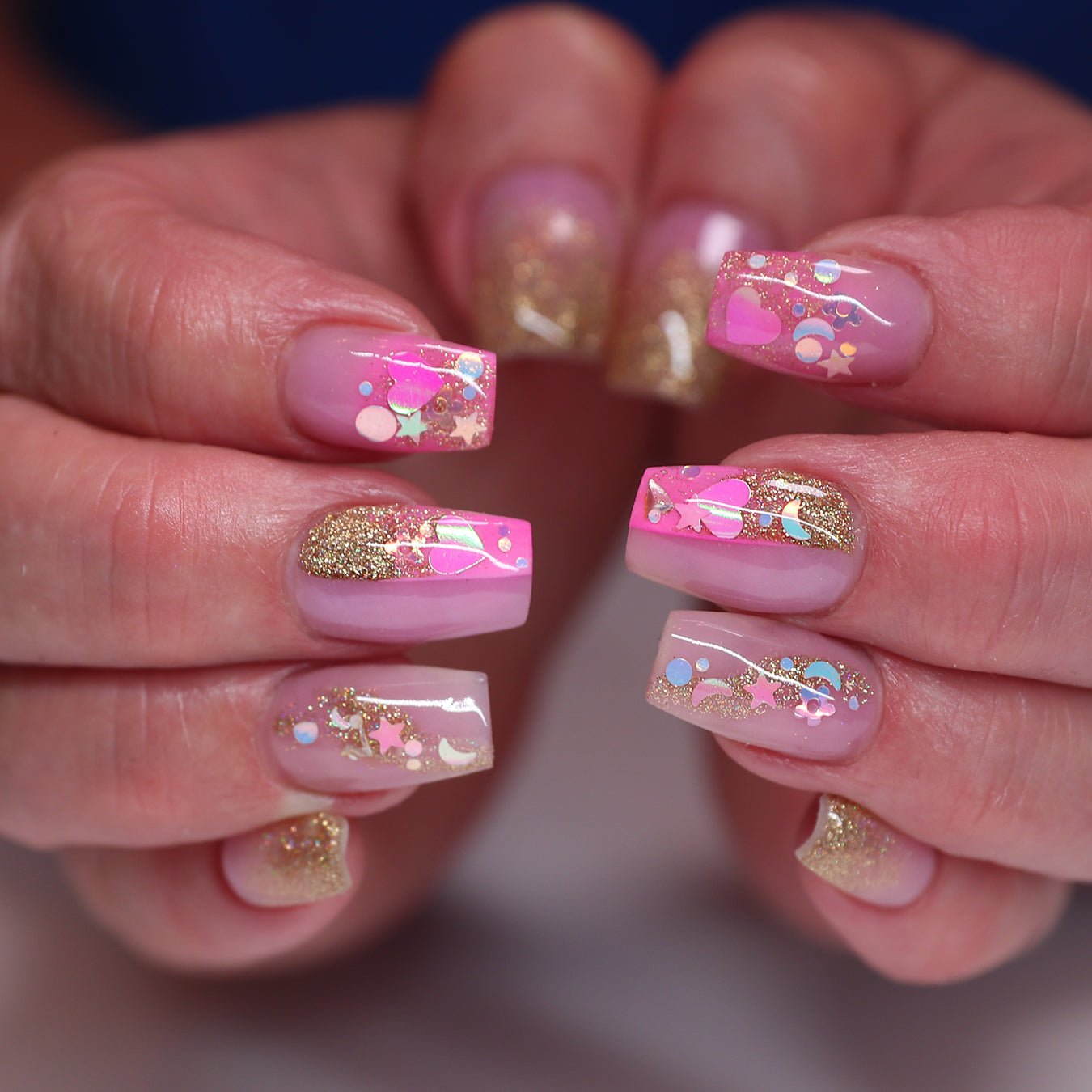 Candy Pink Marble Acrylic Nail Powder
