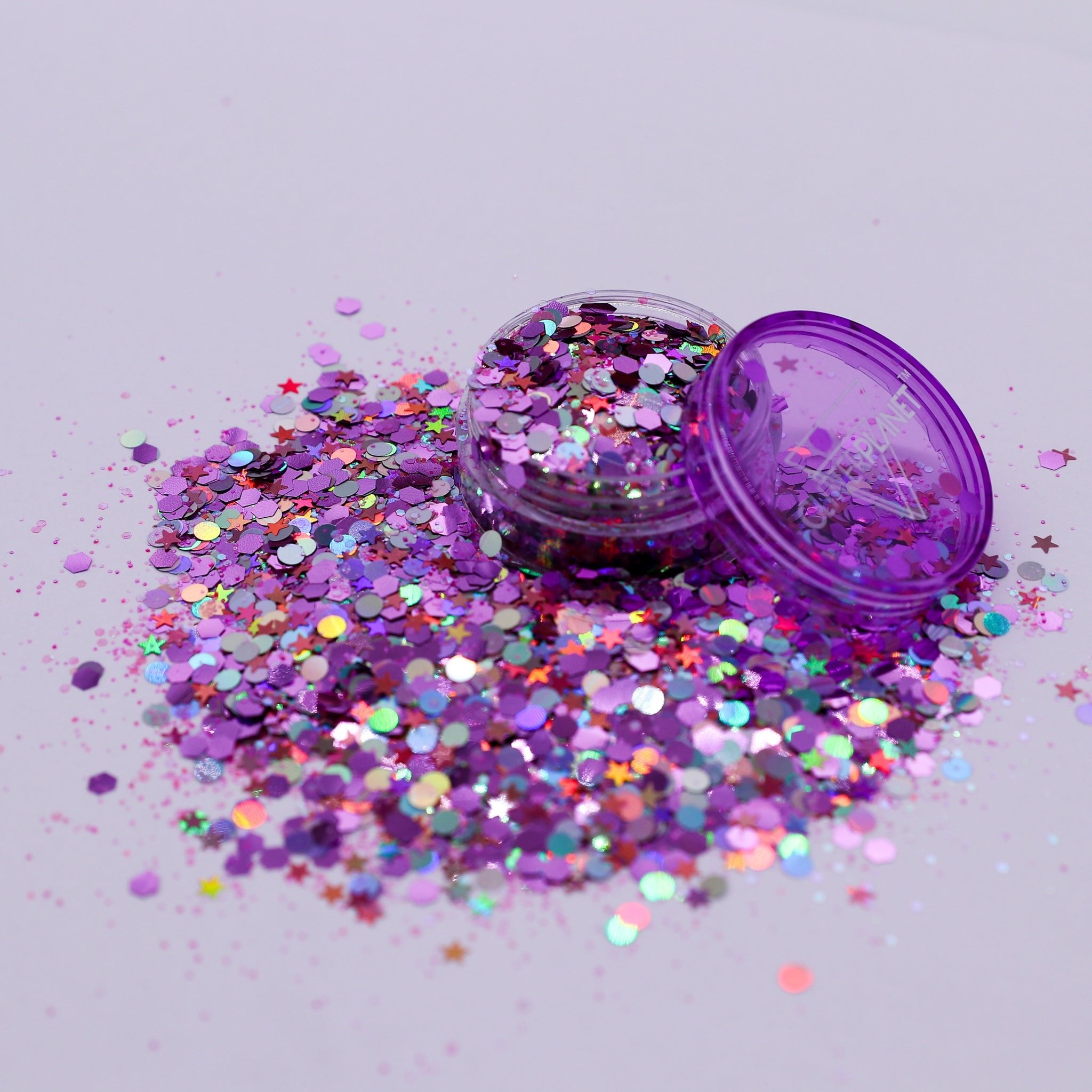 Mystical Pink &amp; Silver Holographic Nail Glitter