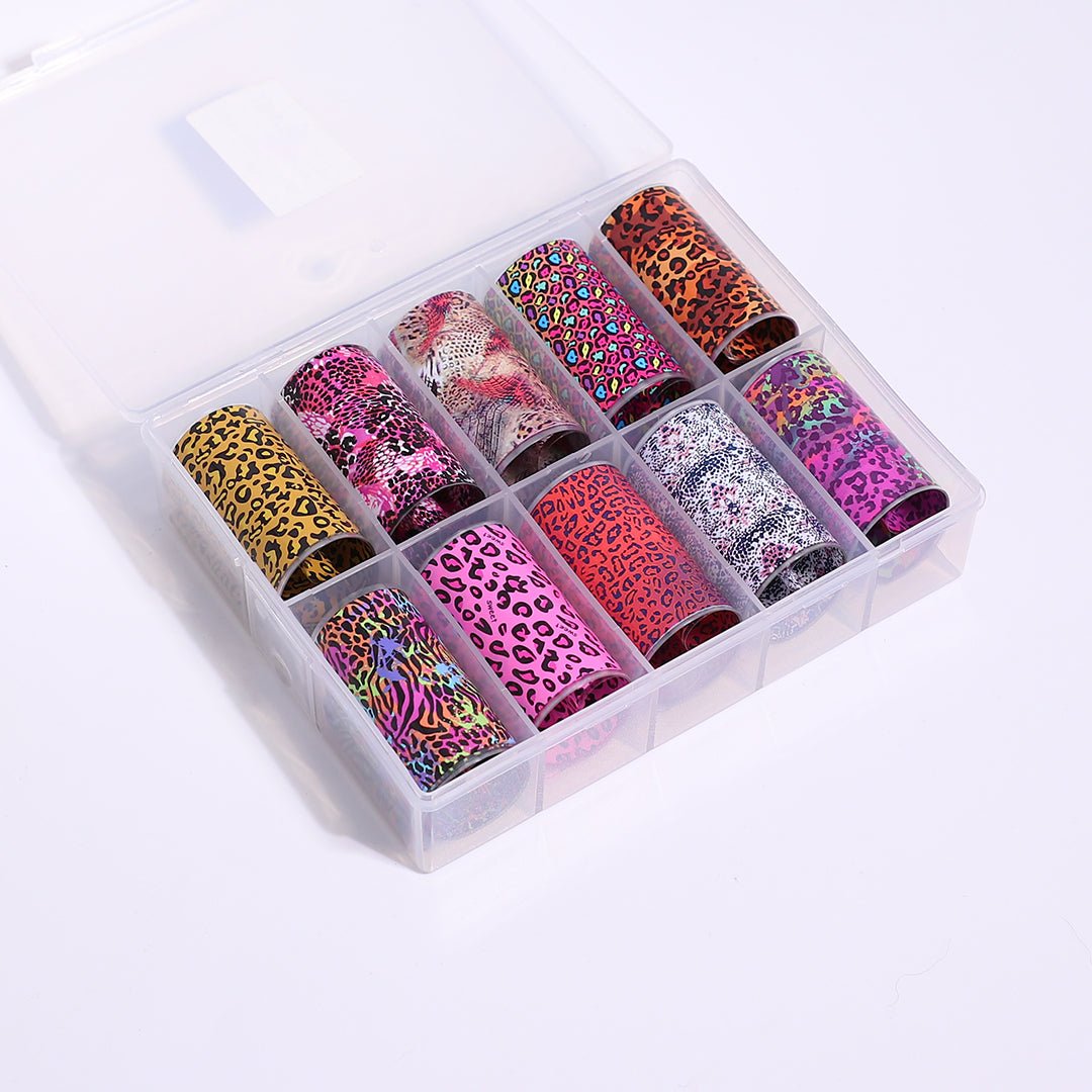 Nail Art Foil | 10pcs LEOPARD Print Set