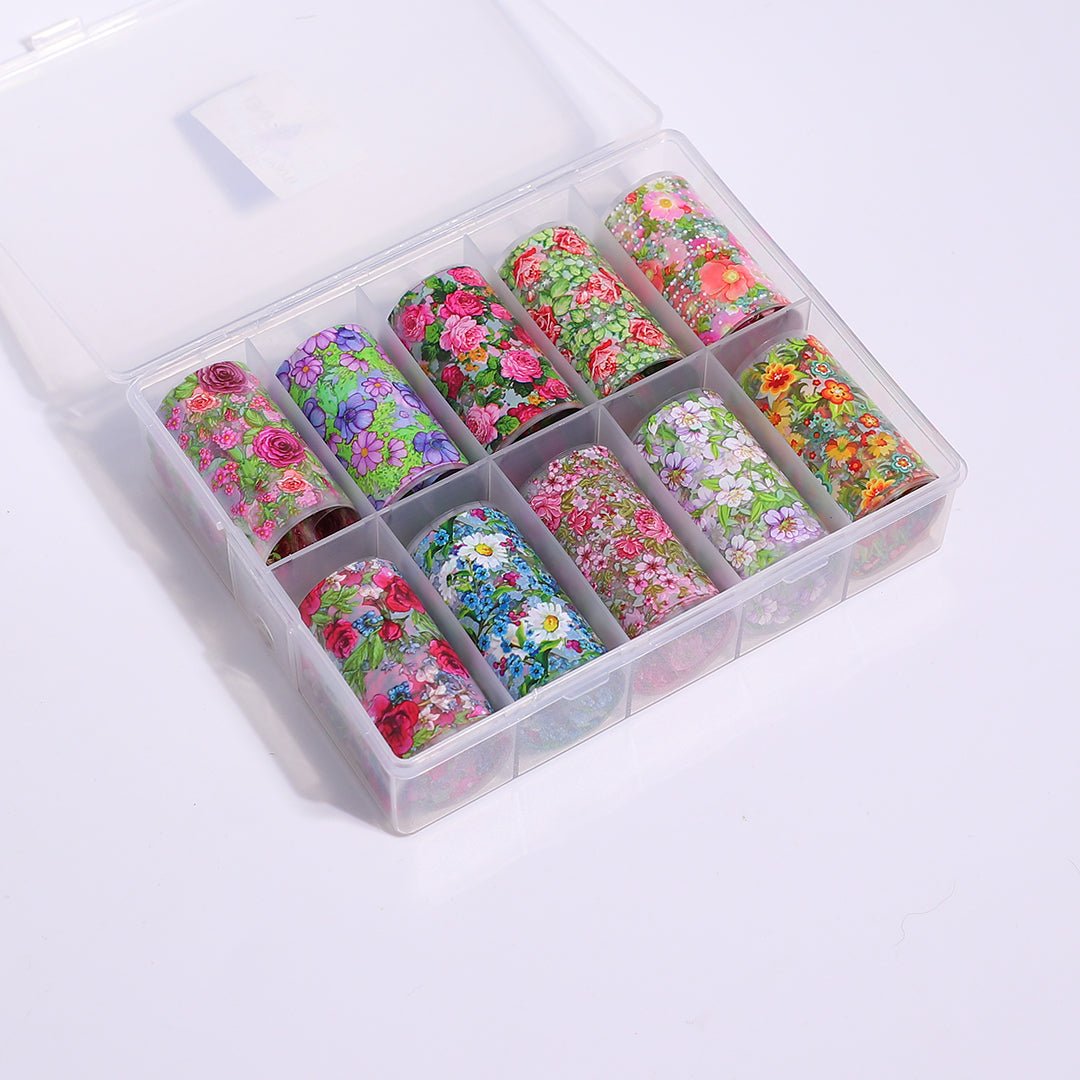 Nail Art Foil | Floral Set 10pcs - set 1