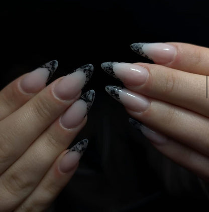 Nail Art Foil | White and Black Lace - 10pcs Set