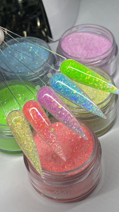 Nail Mate Prismatic Glow in the Dark Acrylic Collection