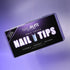 Nail mate nail tips packaging with purple gradient background