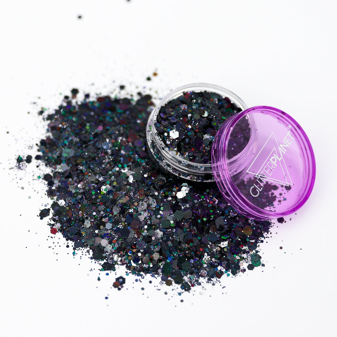 Nebula - Black Holographic Nail Glitter