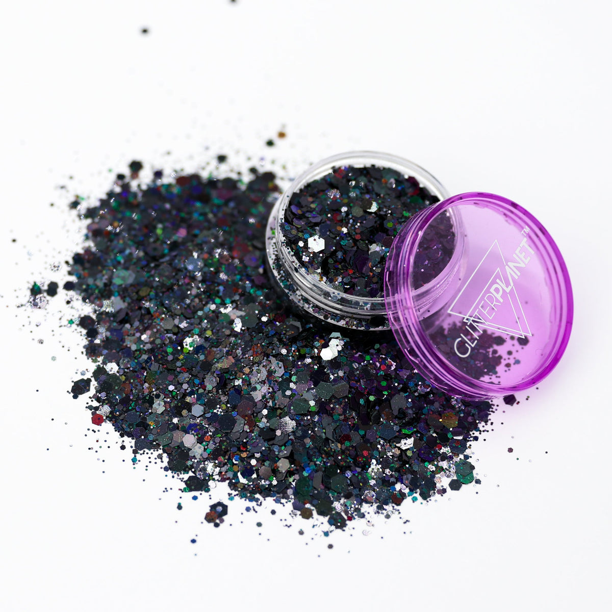 Nebula - Black Holographic Nail Glitter