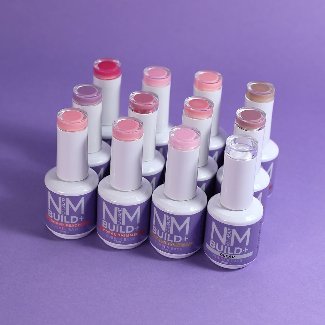 NM BUILD+ Rubber Base Strengthening Builder Gel in a Bottle