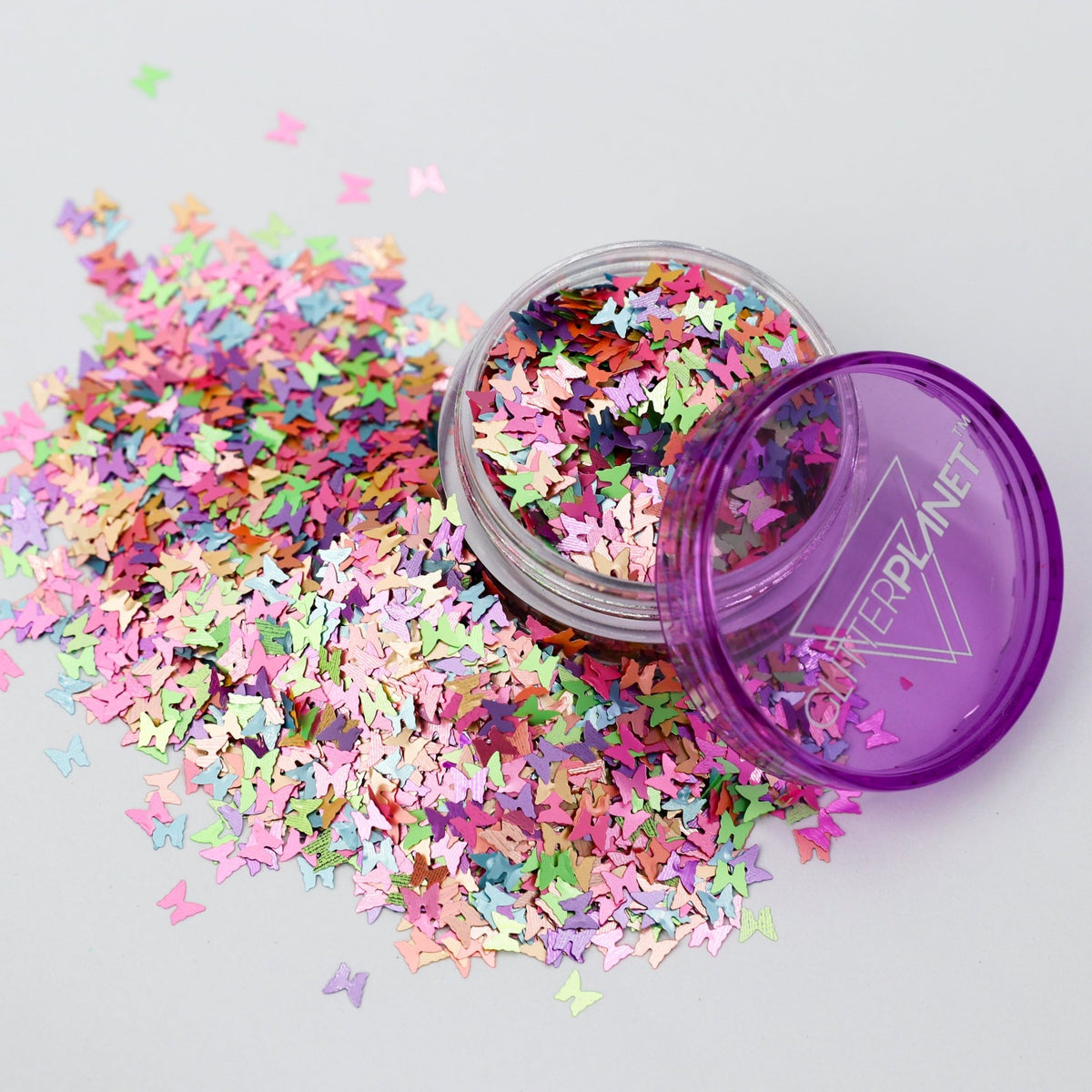 Pastel Butterfly Nail Glitter