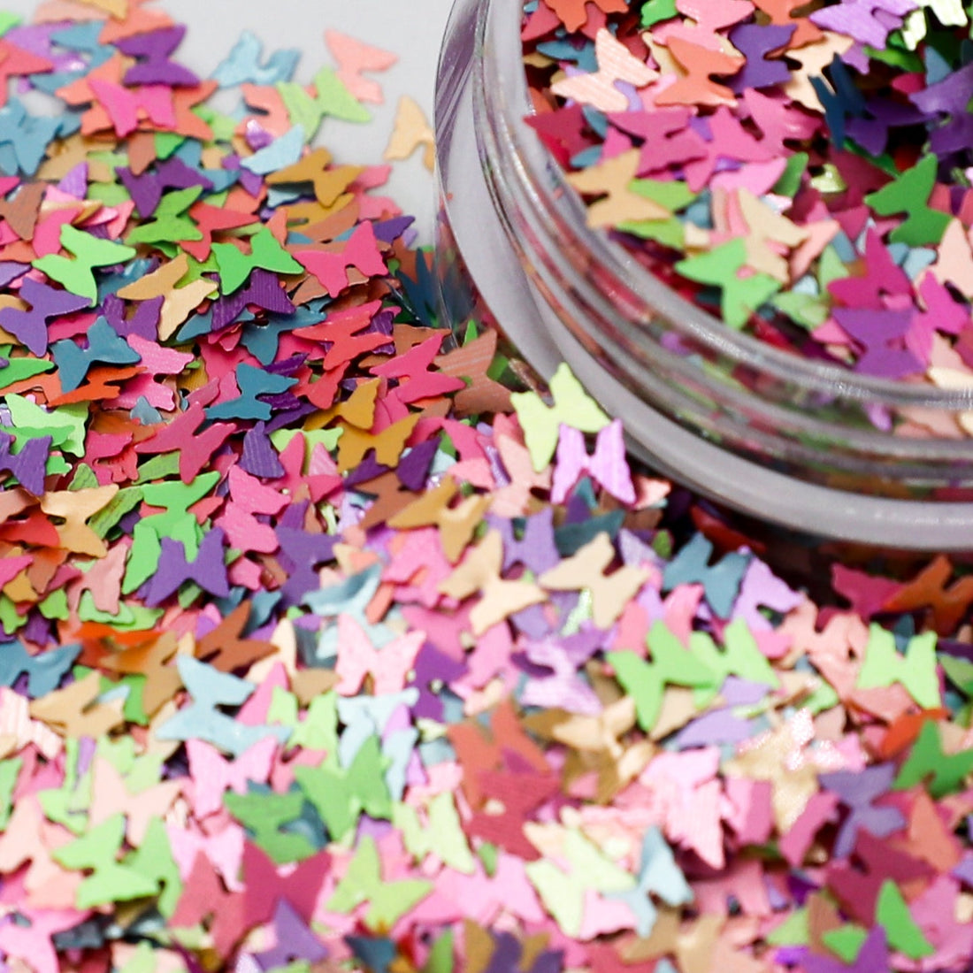 Pastel Butterfly Nail Glitter