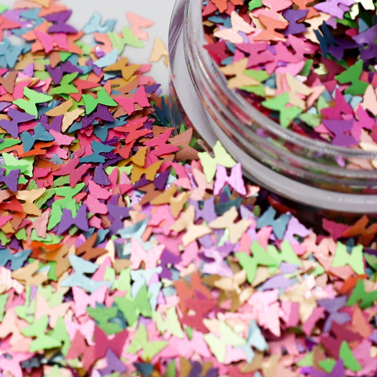Pastel Butterfly Nail Glitter