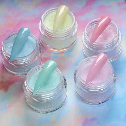 Pastel Rainbow Shimmer Frost Coloured Acrylic Set