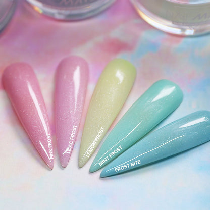 Pastel Rainbow Shimmer Frost Coloured Acrylic Set