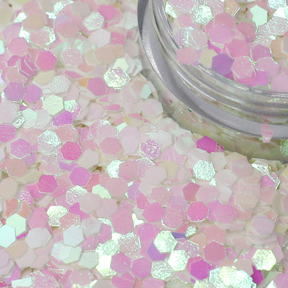 Pearl Pink Hexagon Nail Glitter