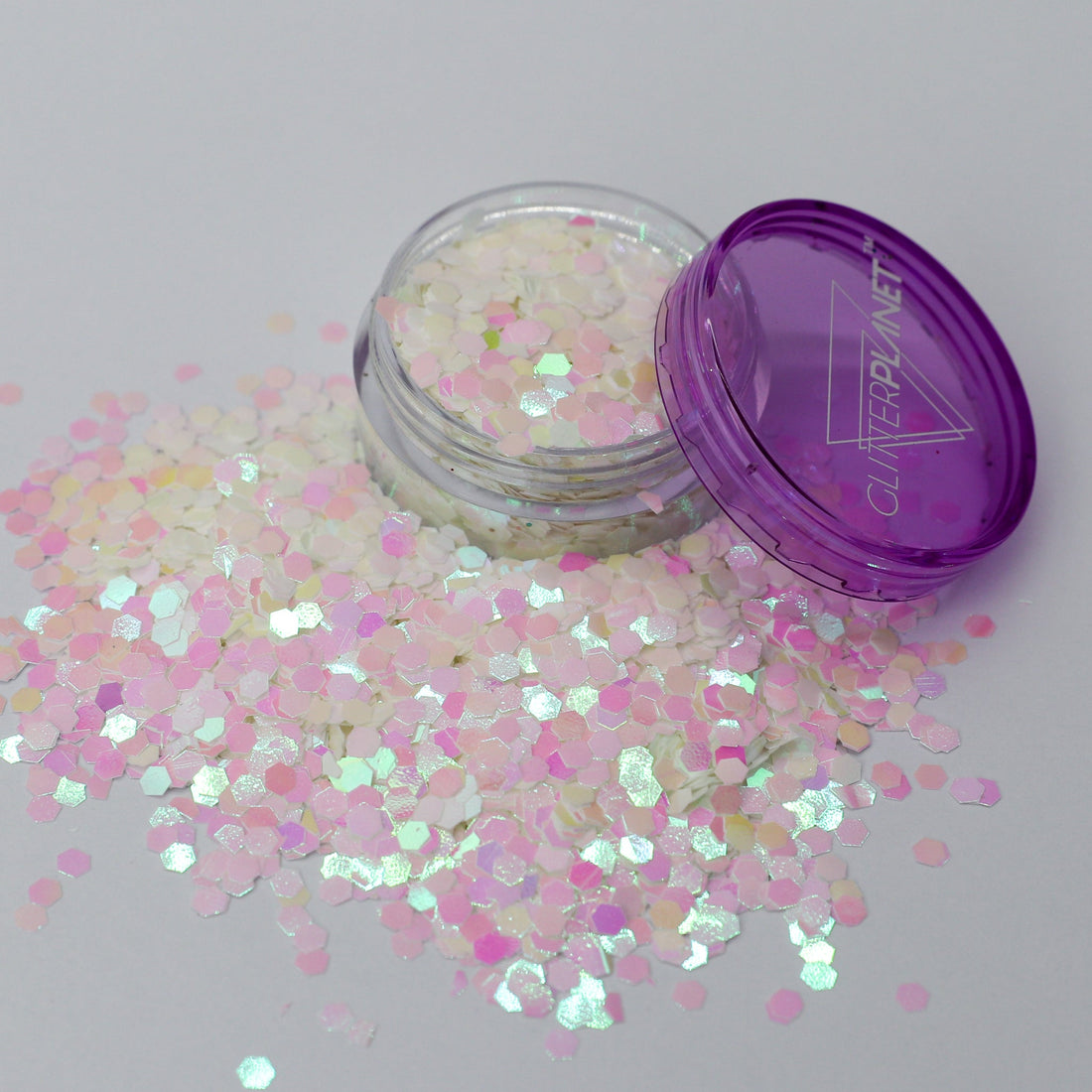 Pearl Pink Hexagon Nail Glitter