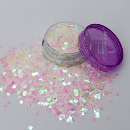 Pearl Pink Hexagon Nail Glitter
