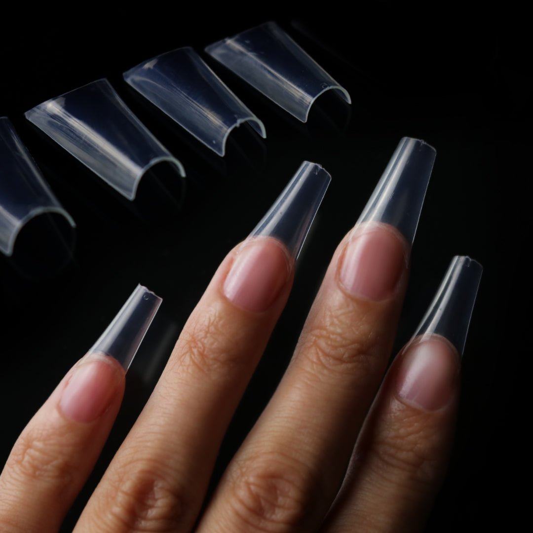 Pinched Coffin C Curve Nail Tips - 500pcs