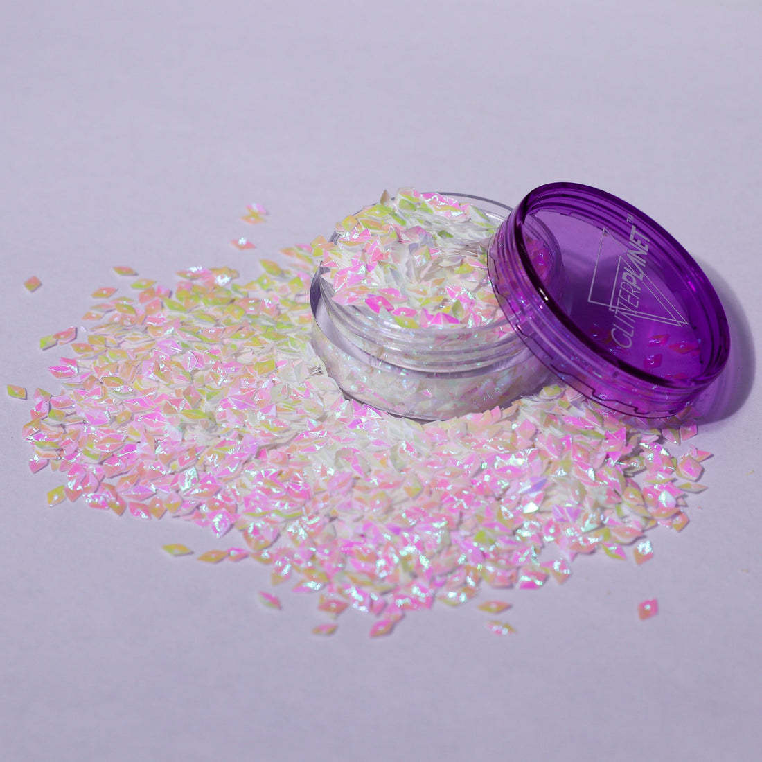 Pink Halo White-Pink 3D Diamond Nail Glitter