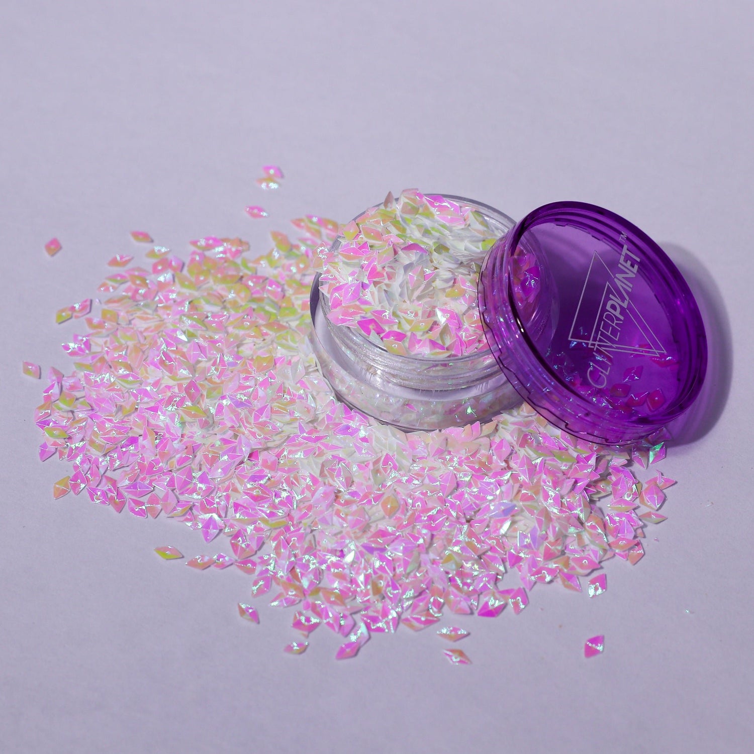 Pink Halo White-Pink 3D Diamond Nail Glitter